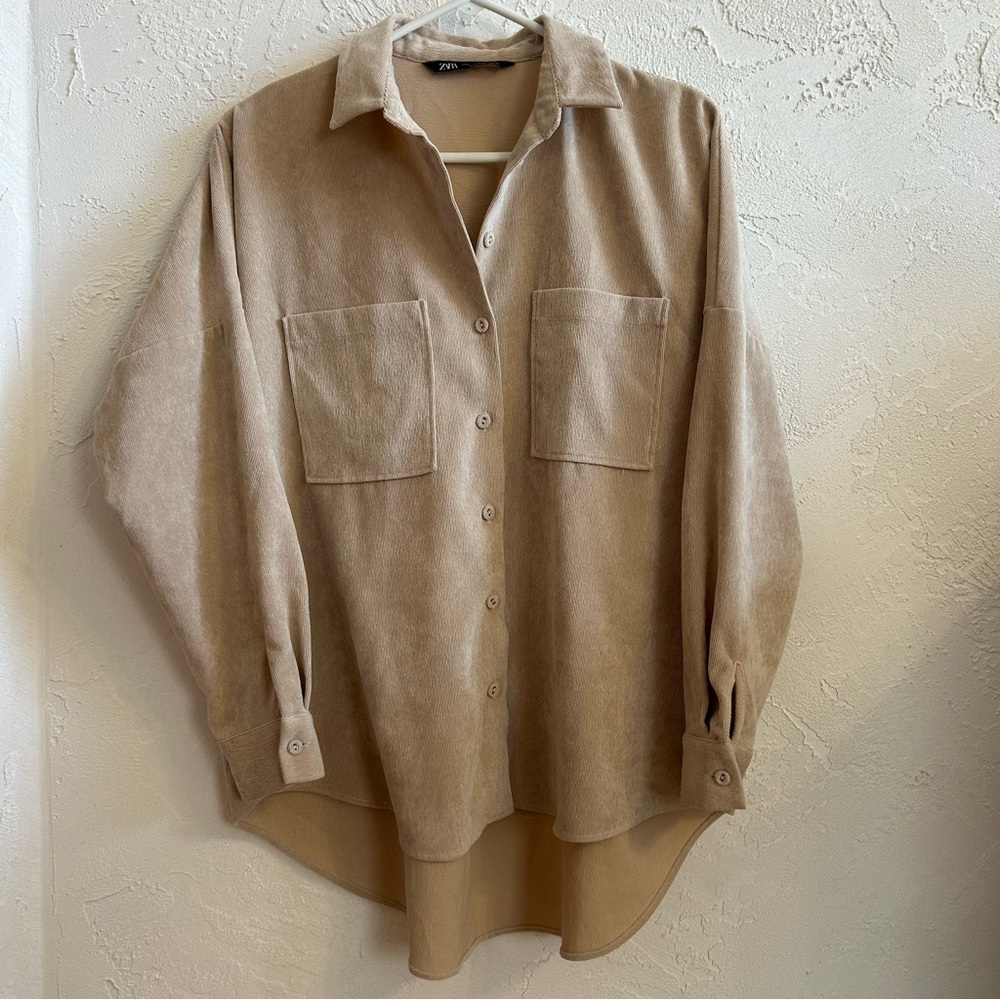 Zara Beige Button Down
